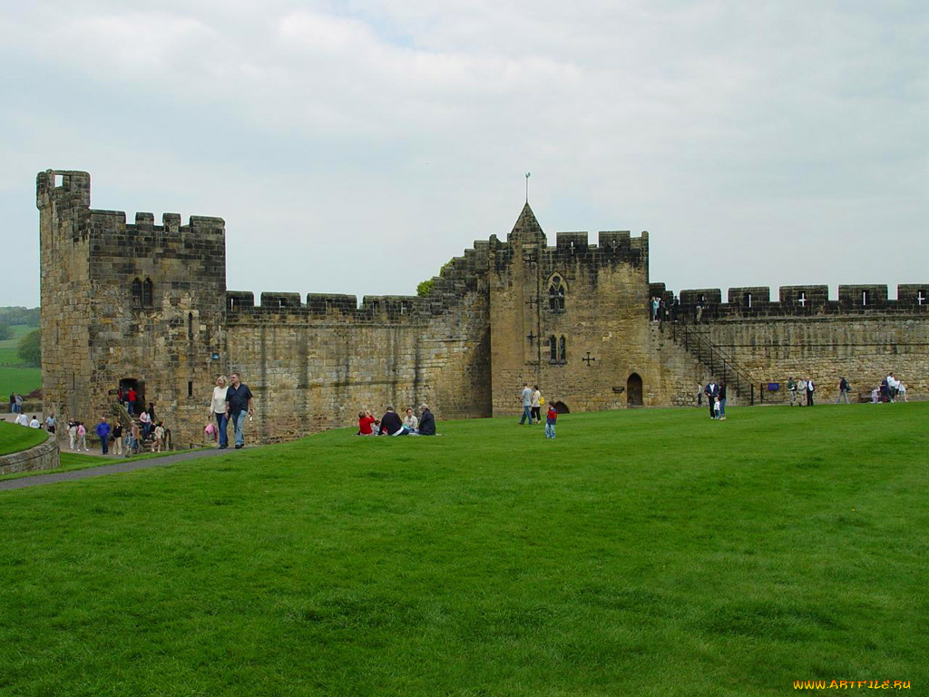 alnwick, castle, uk, города, исторические, архитектурные, памятники