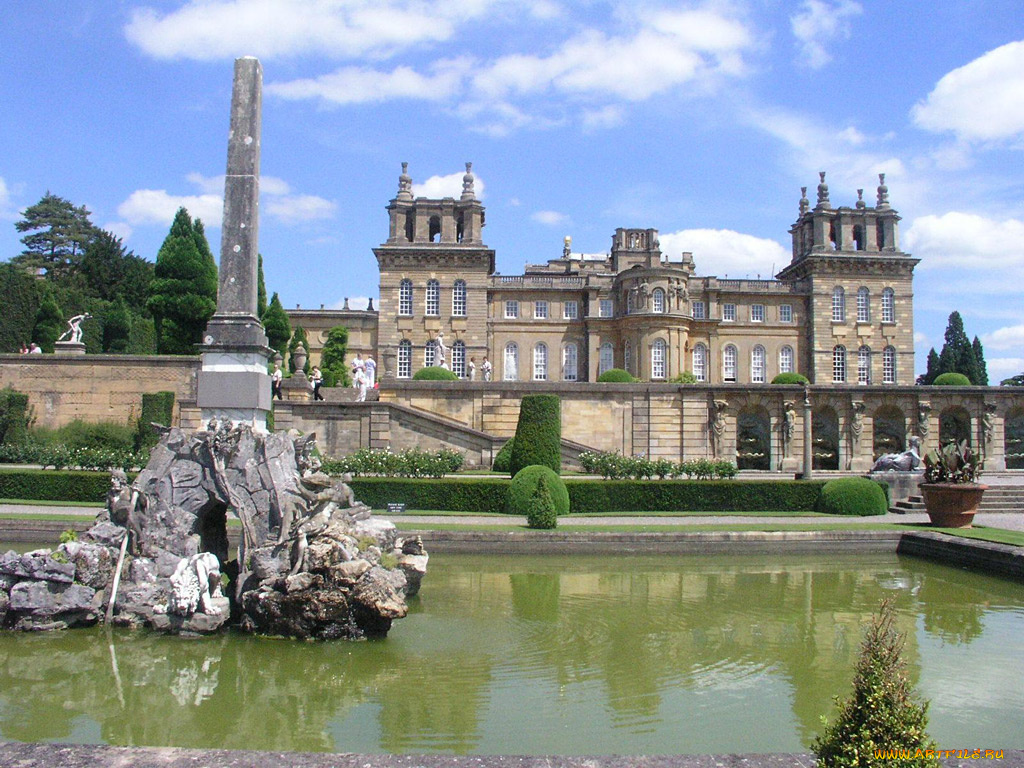 blenheim, palace, uk, города, дворцы, замки, крепости