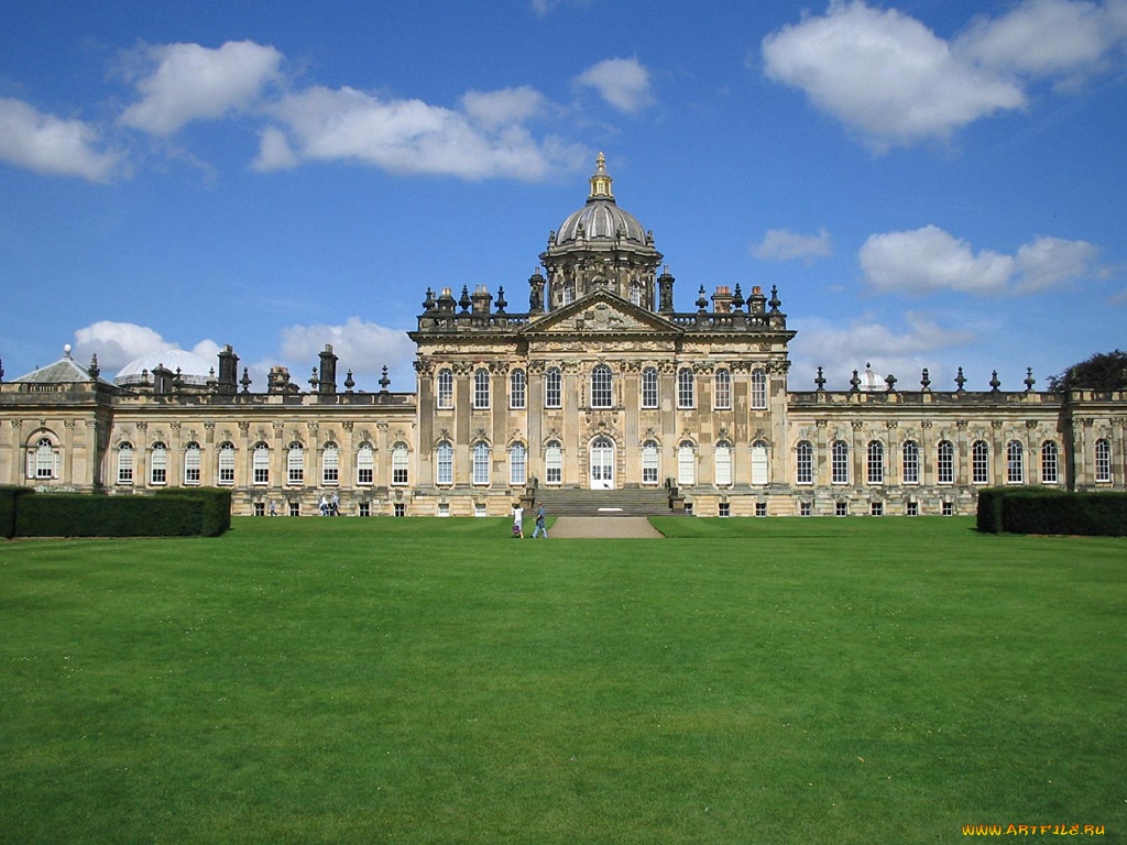 castle, howard, uk, города, дворцы, замки, крепости