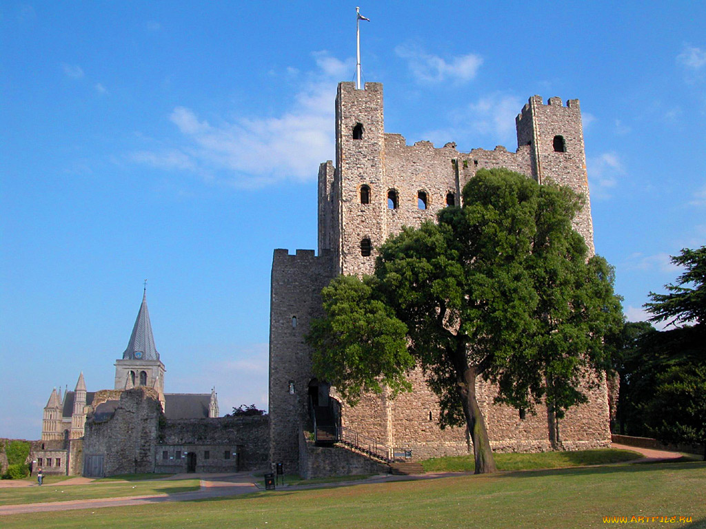 rochester, uk, города, дворцы, замки, крепости