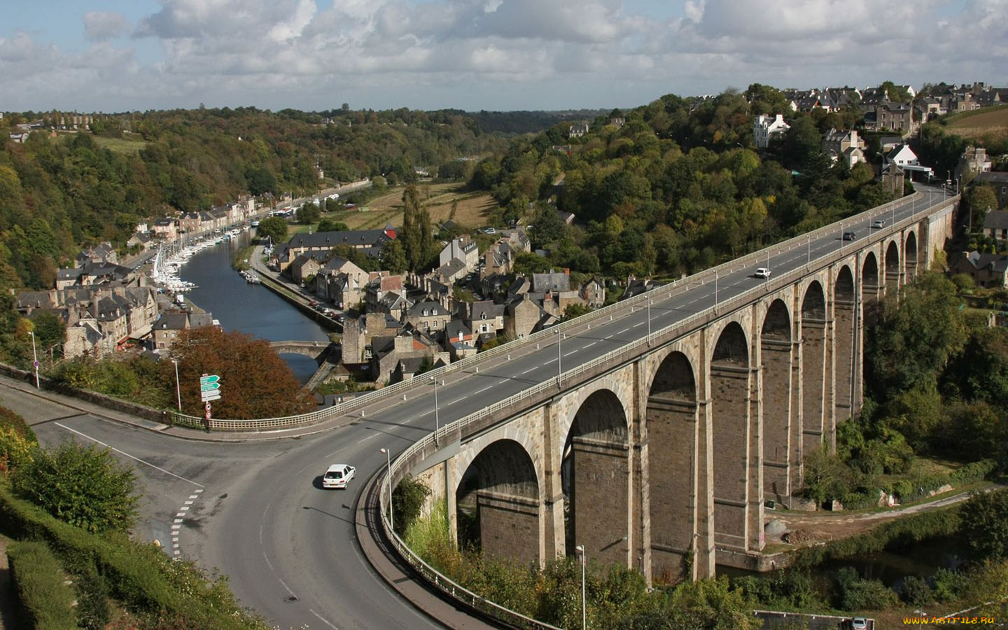 dinan, france, города, мосты