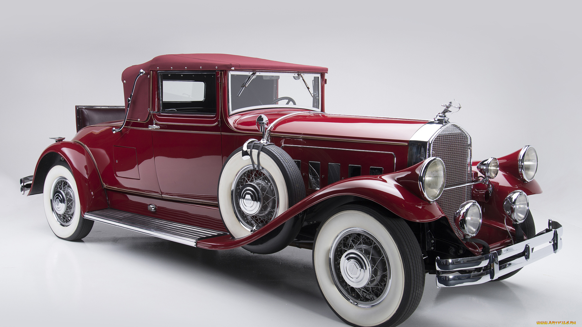 автомобили, классика, coupe, convertible, pierce-arrow, model, a, красный, 1930