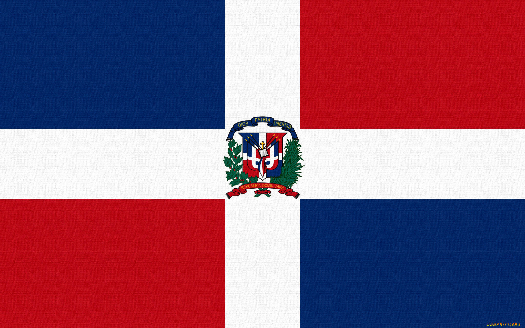 разное, флаги, , гербы, доминикана, dominican, republic, крест, квадрат, красный, синий
