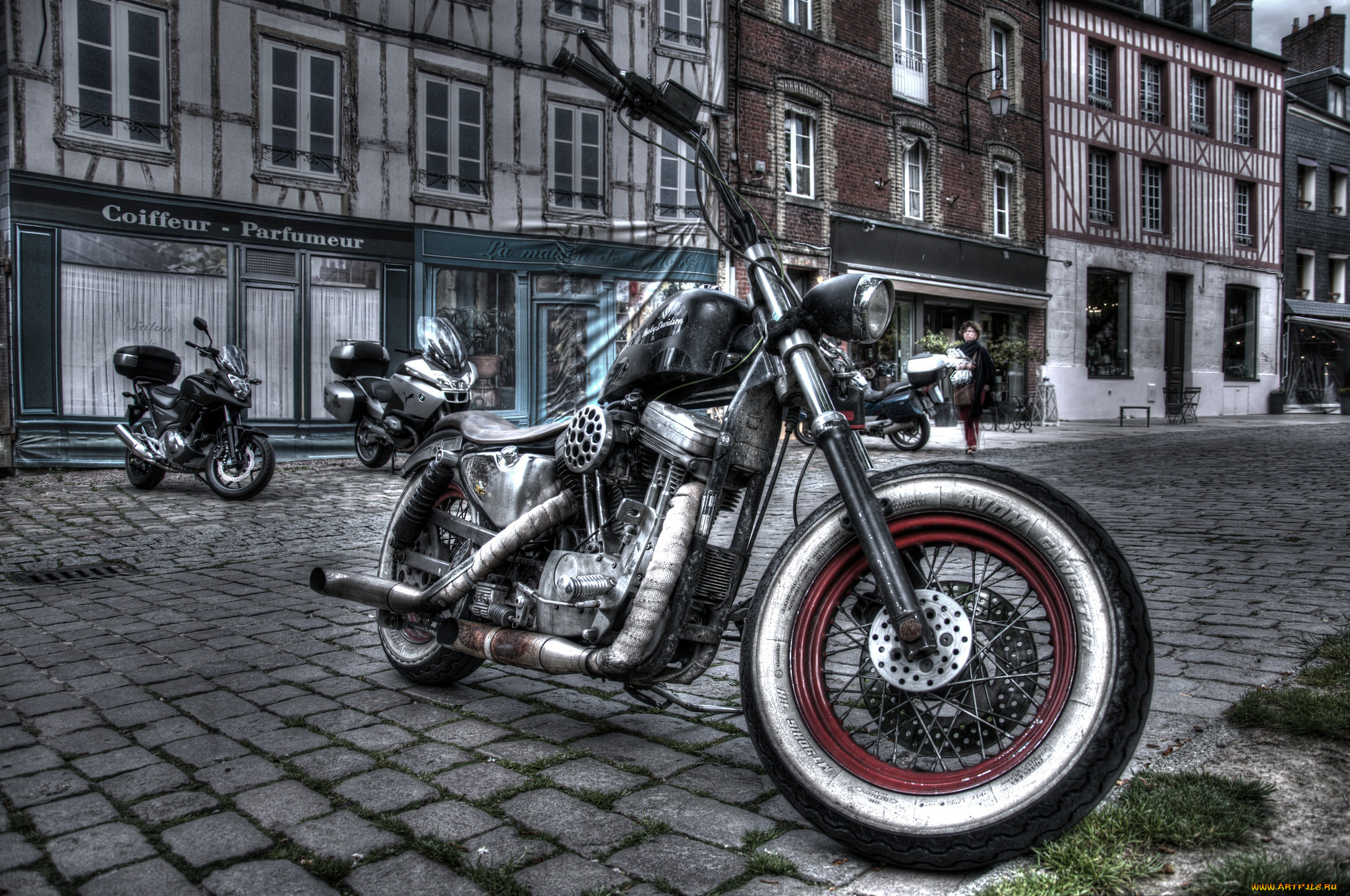 harley, мотоциклы, harley-davidson, улица, байк