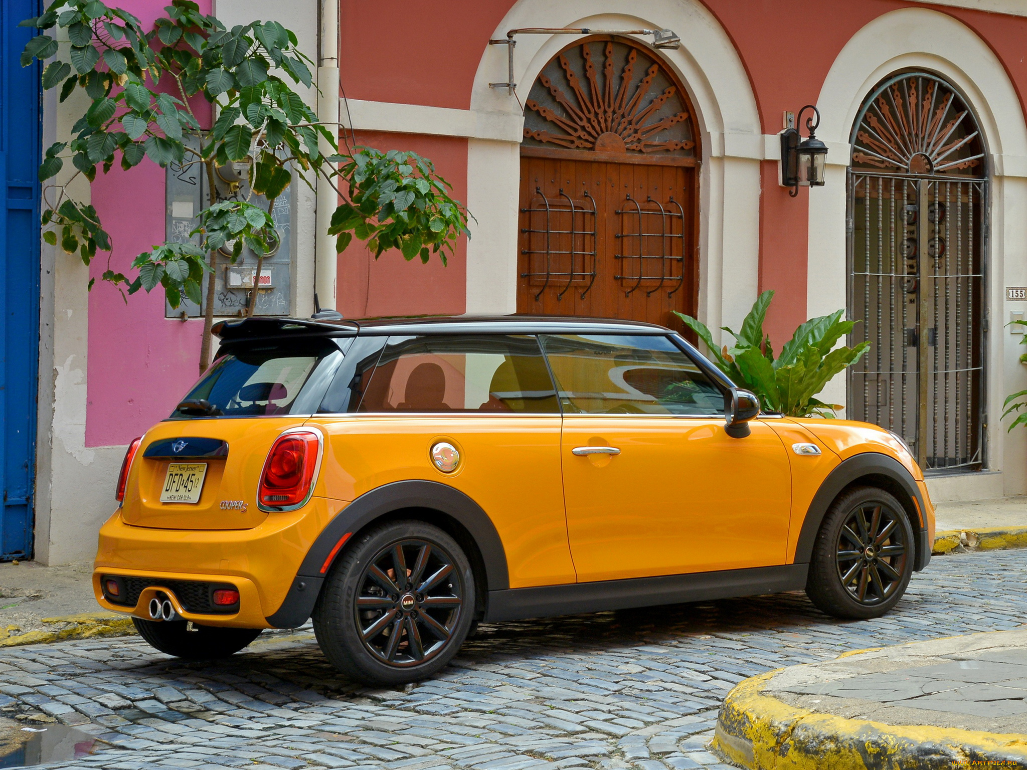 автомобили, mini, cooper, s, желтый, 2014, us-spec, f56