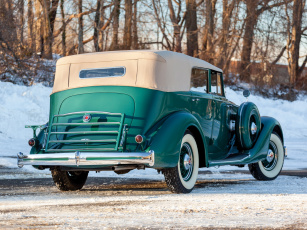 обоя автомобили, packard, eight, зеленый, sedan, 1402-963, 1936, convertible
