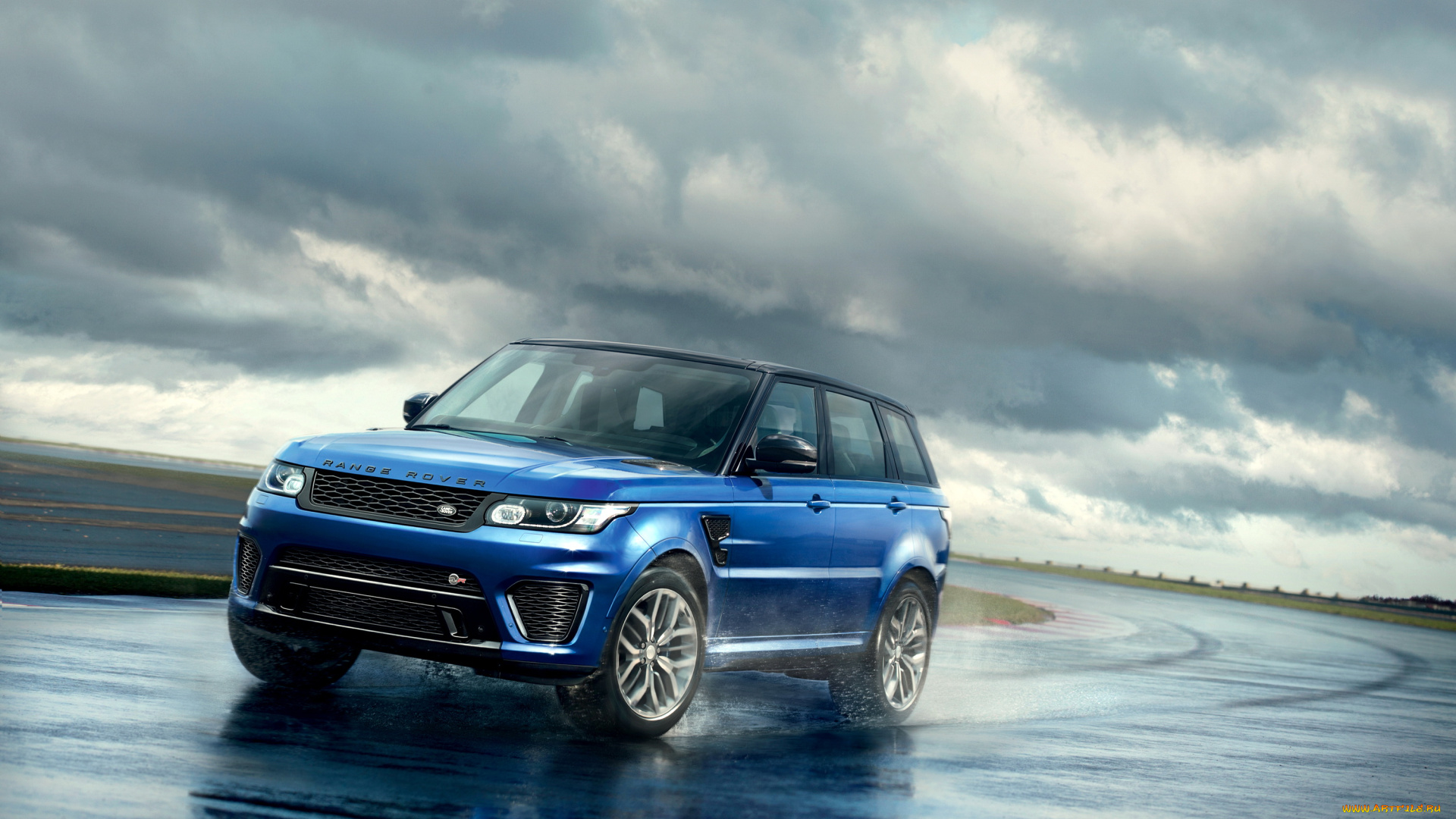 2015, land, rover, range, rover, sport, svr, автомобили, range, rover, дорога, голубой, land, rover, range