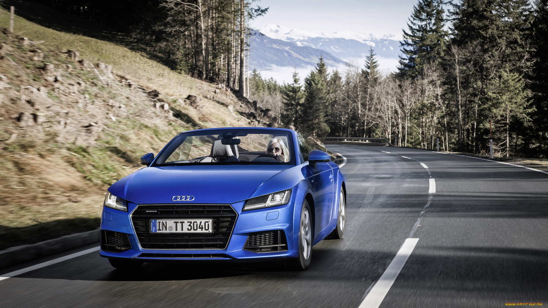 автомобили, audi, синий, 2014г, 8s, s, line, quattro, tfsi, 2-0, roadster, tt