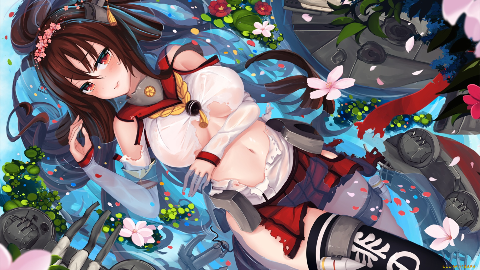 аниме, kantai, collection, yamato