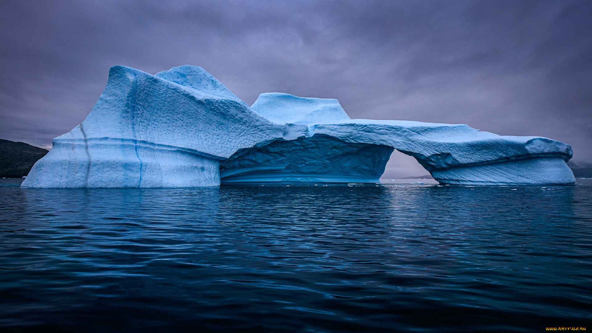 природа, айсберги, и, ледники, льды