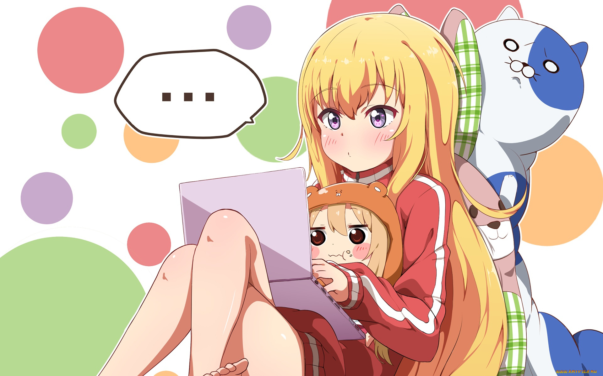 аниме, gabriel, dropout, фон, девушка, взгляд