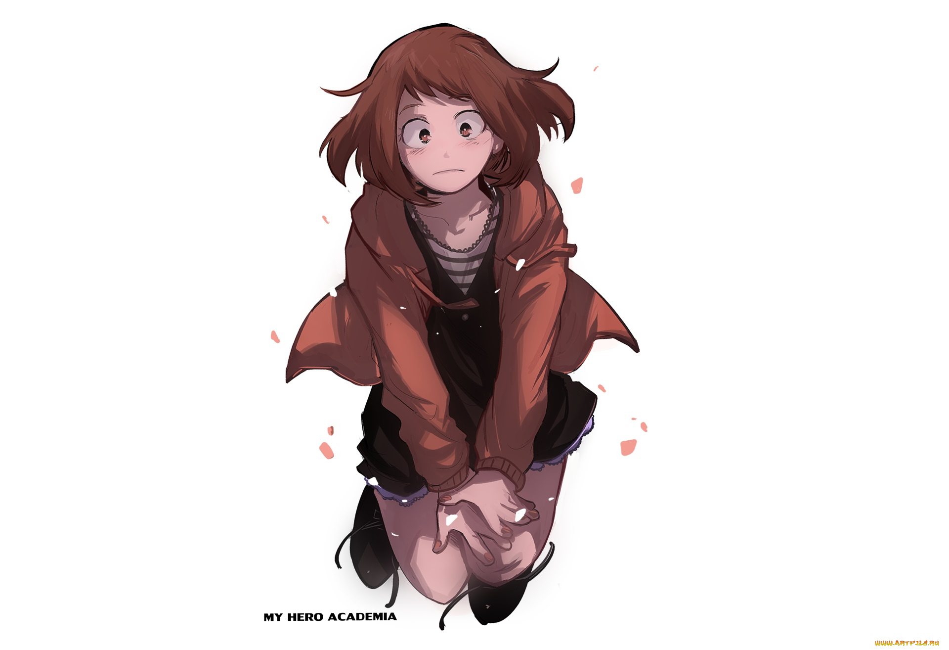 аниме, boku, no, hero, academia, uraraka, ochako