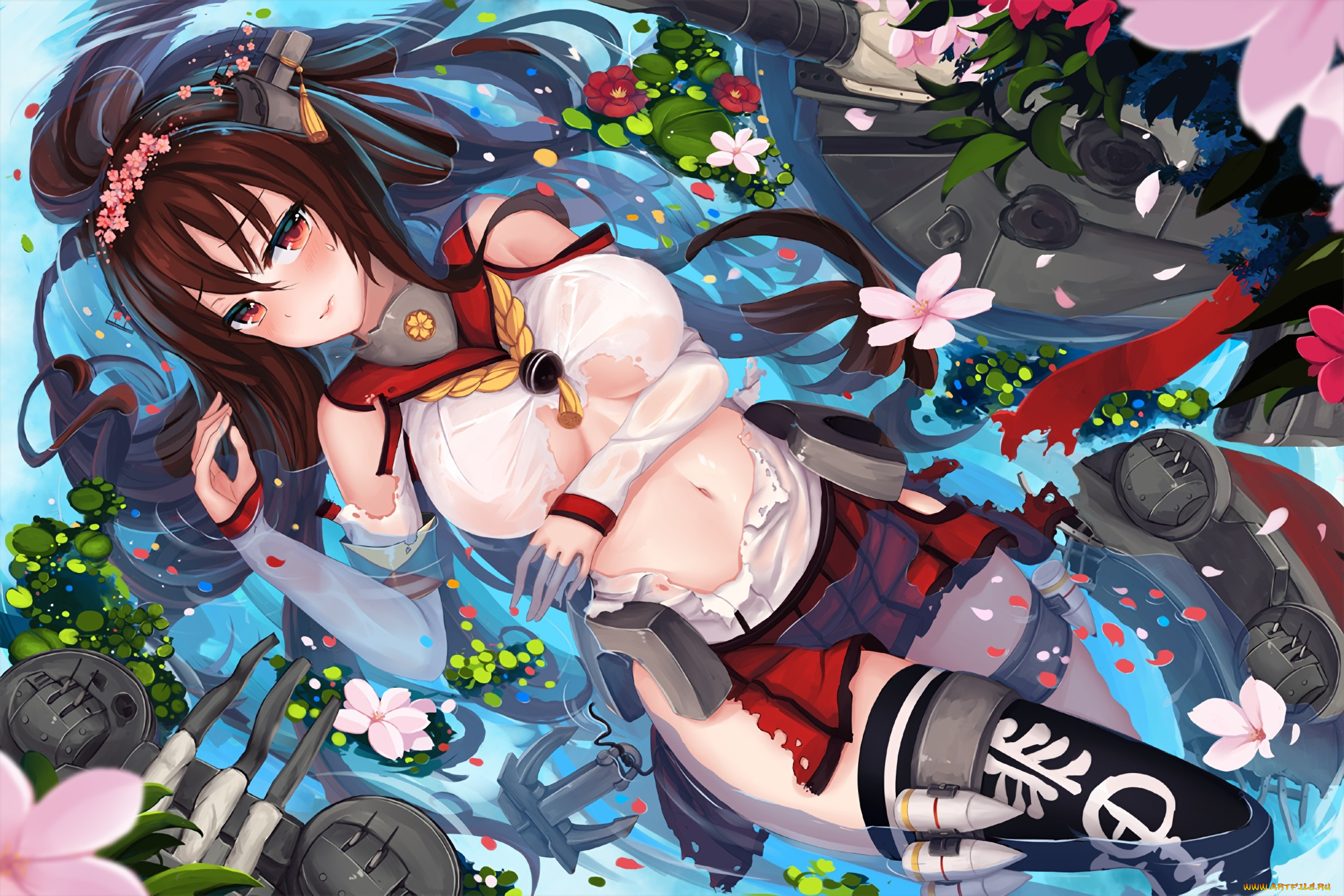 аниме, kantai, collection, yamato