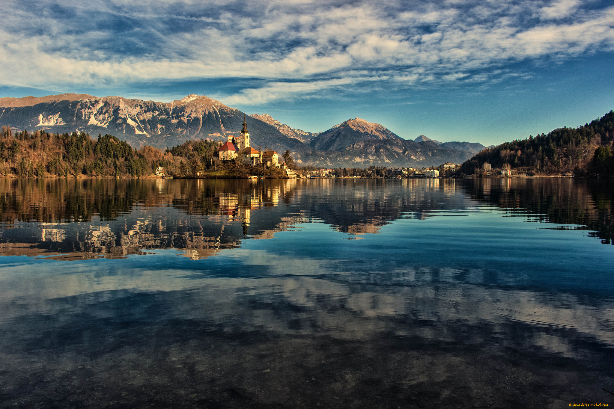 lake, bled, , slovenia, города, -, пейзажи, озеро