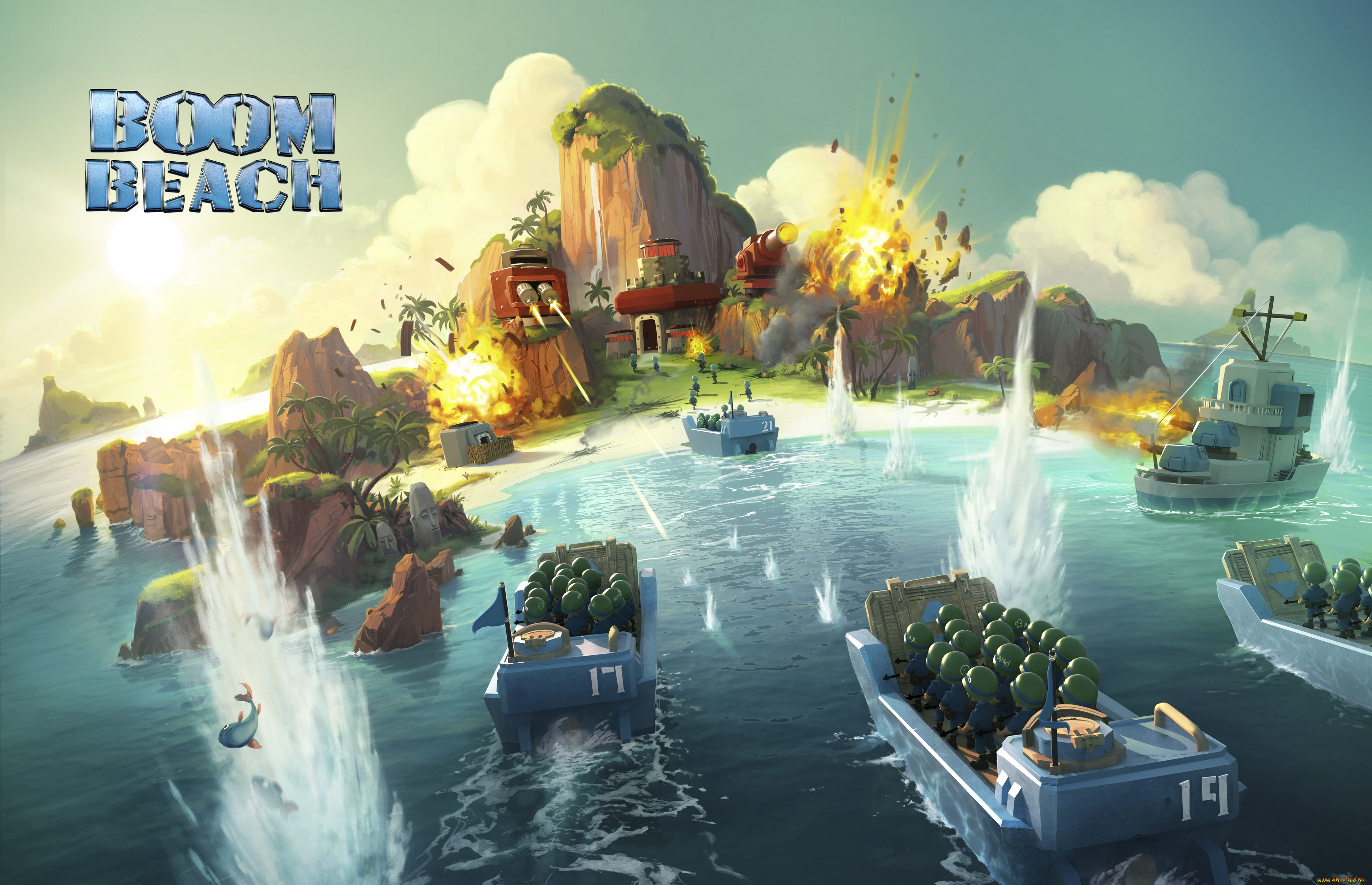 Boom beach. Бом Бич. Бум Бич игра. Boom Beach игрушка. Boom Beach обои.