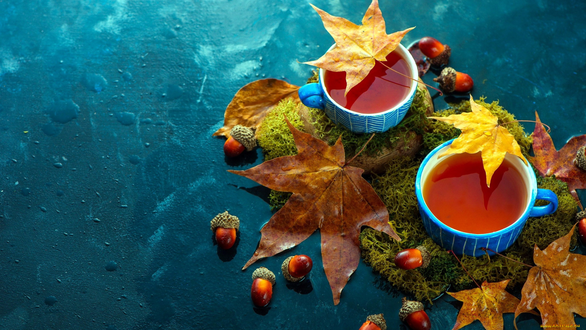 еда, напитки, , Чай, осень, чай, листья