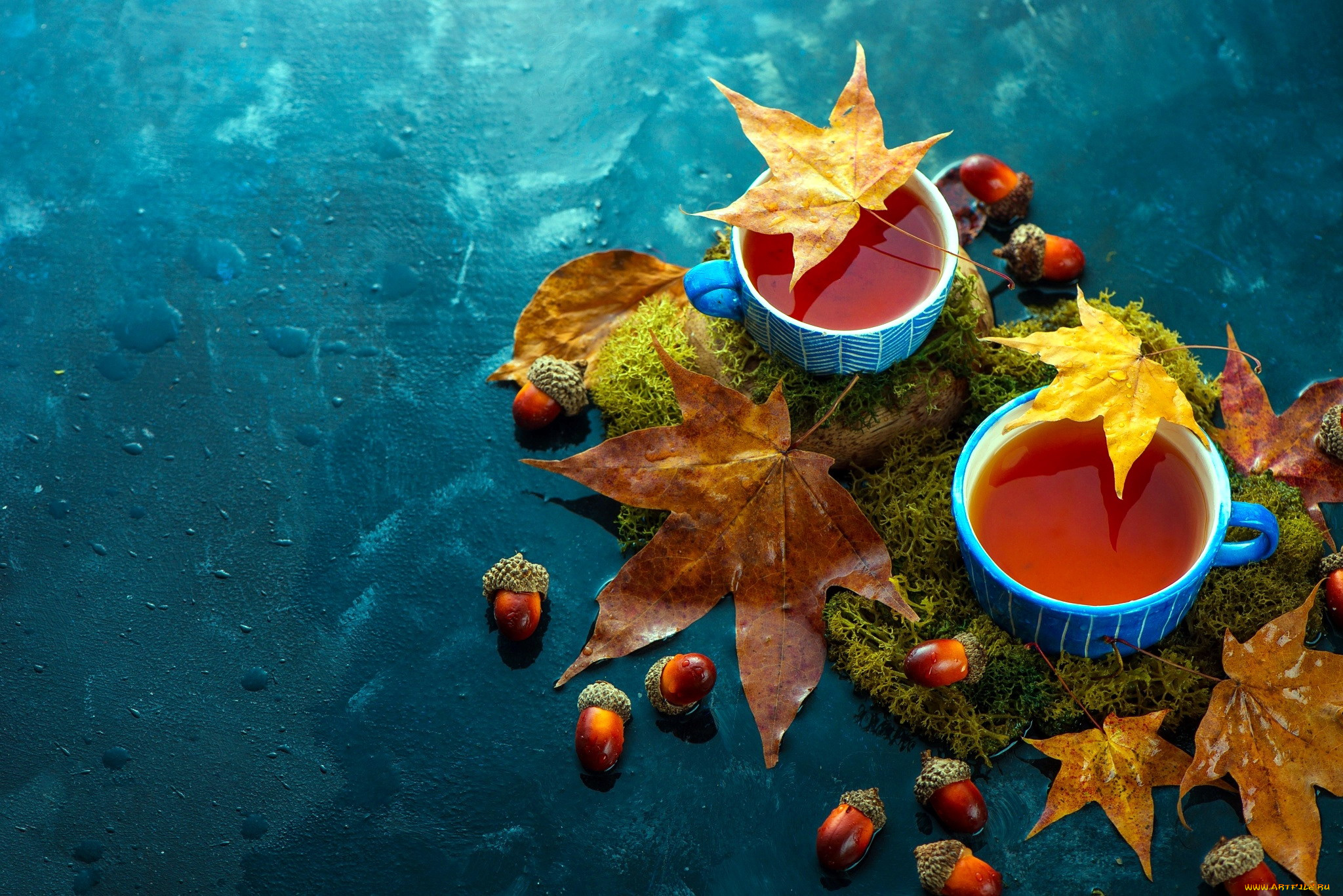 еда, напитки, , Чай, осень, чай, листья