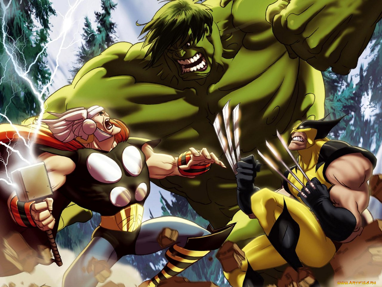 hulk, vs, мультфильмы, unknown, разное