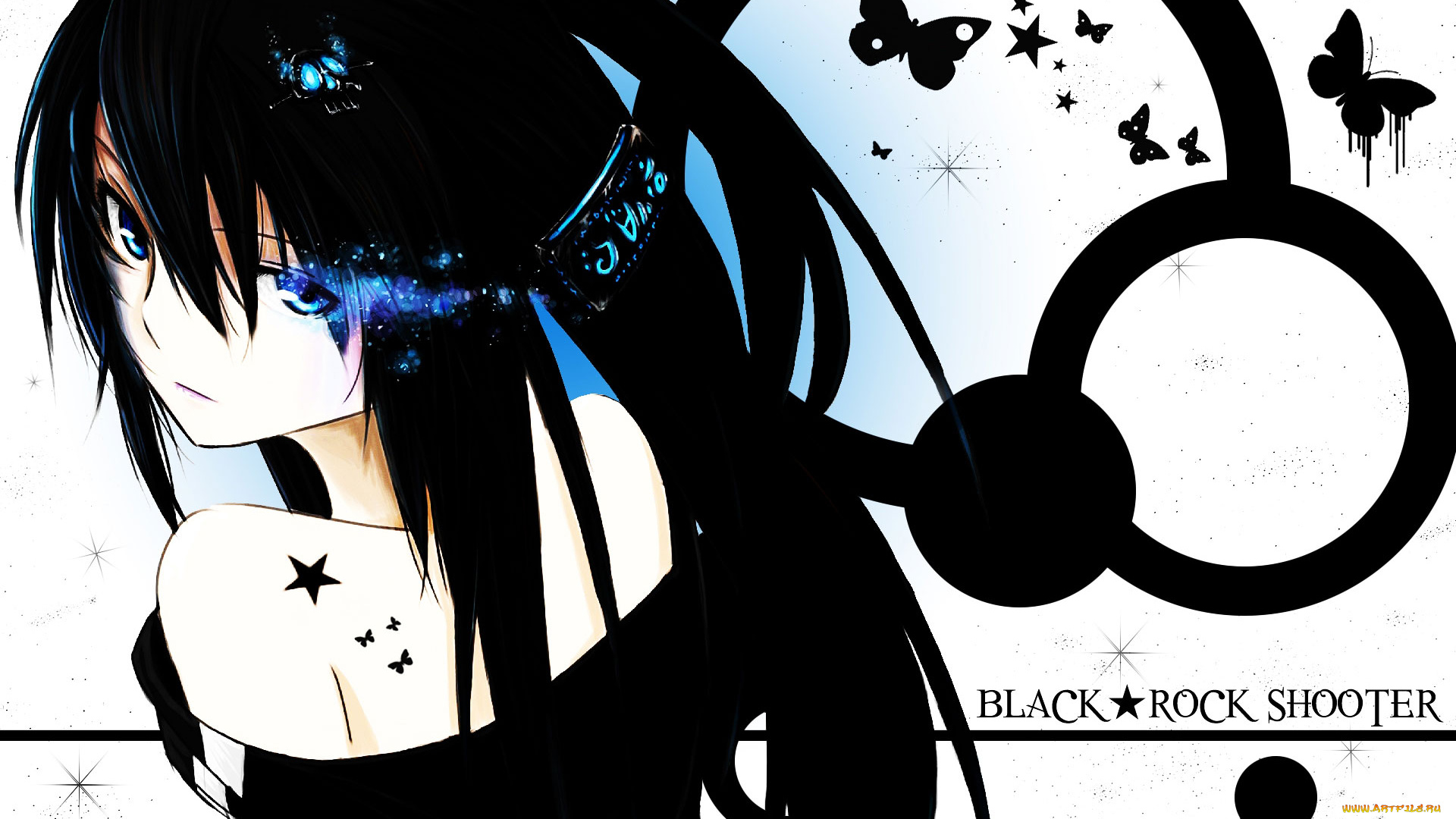 аниме, black, rock, shooter