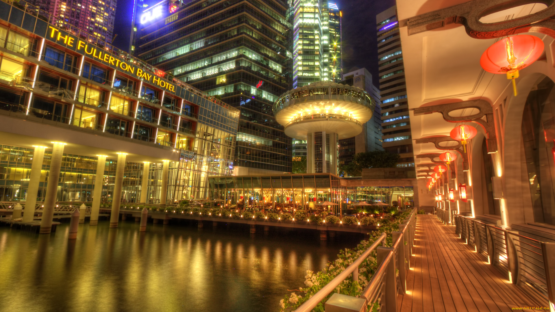 города, сингапур, hdr