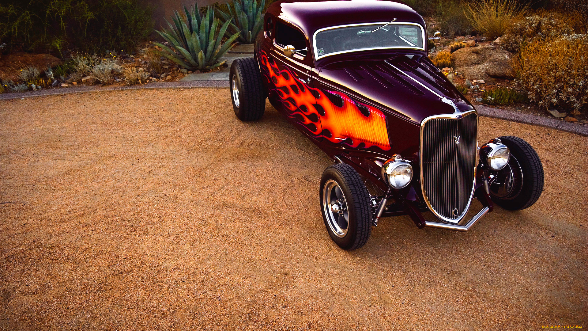 ford, coupe, 1933, hot-rod, автомобили, hotrod, dragster, ford, вечер, купе, форд, хот-род, hot-rod, 1933, coupe
