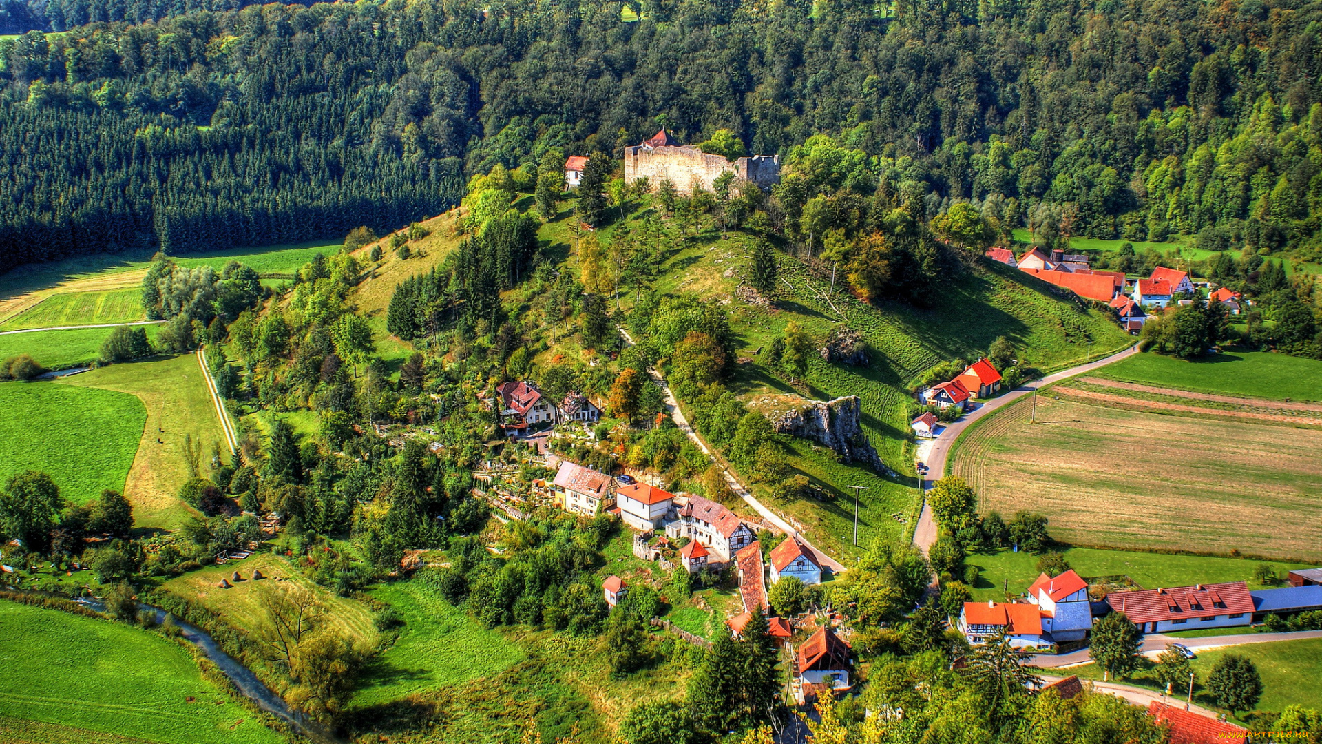 gundelfingen, , , германия, города, -, панорамы, городок, германия, дома, пейзаж