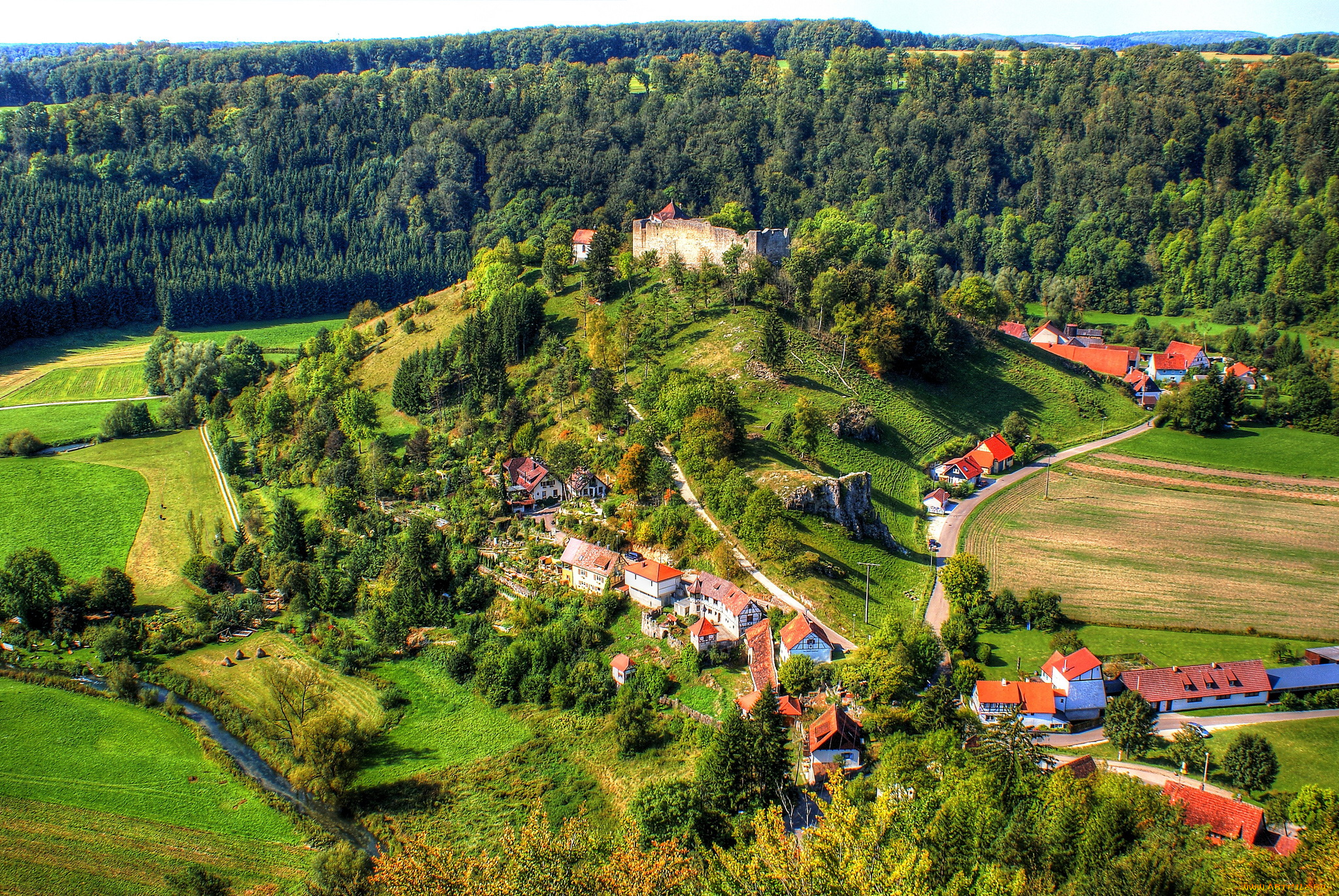 gundelfingen, , , германия, города, -, панорамы, городок, германия, дома, пейзаж