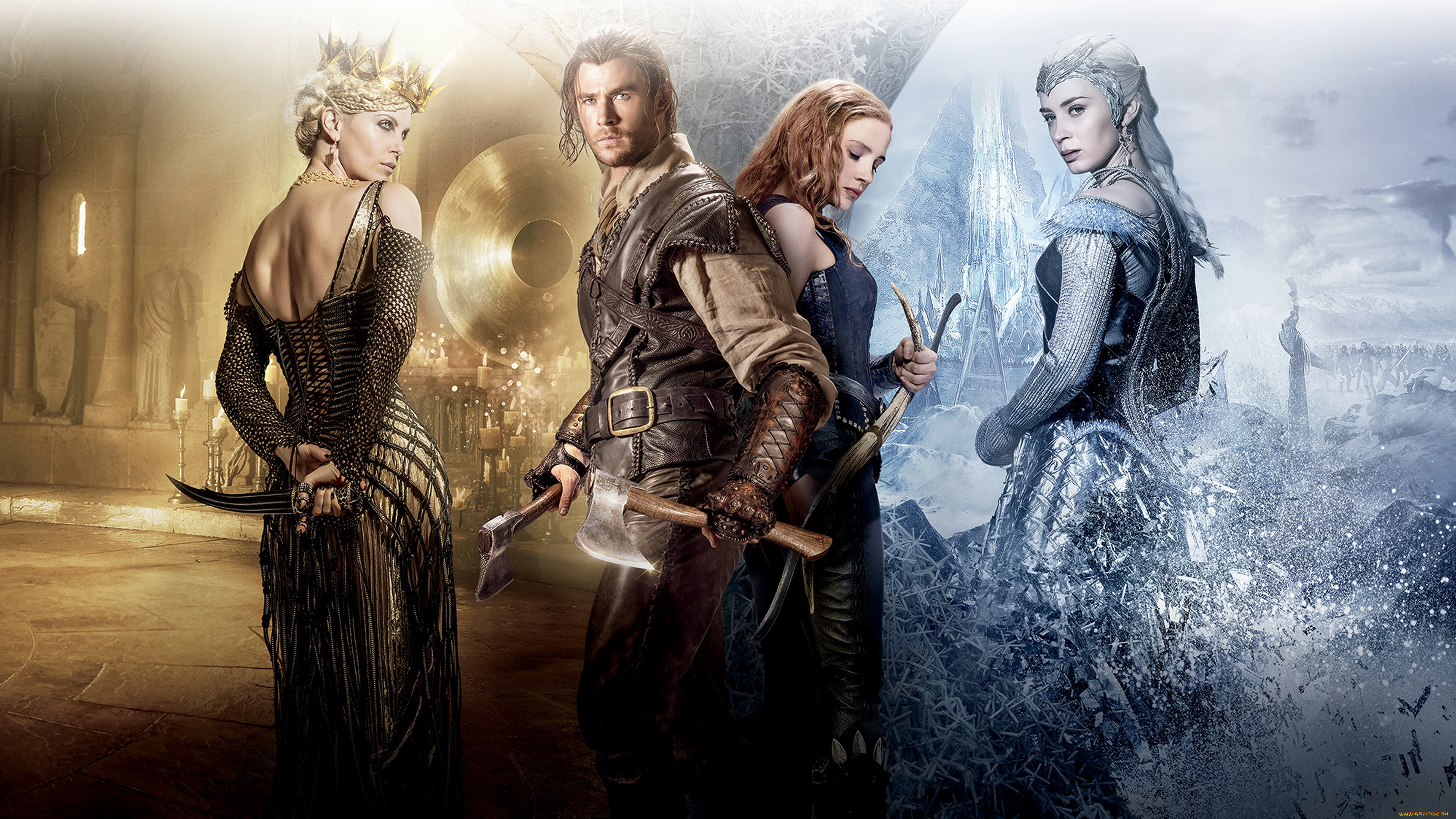 the, huntsman, , winter`s, war, , 2016, кино, фильмы, the, huntsman, winter`s, war, белоснежка, и, охотник, боевик, драма, постер, крис, хемсворт, шарлиз, терон, эмили, блант, фэнтези, джессика, честейн