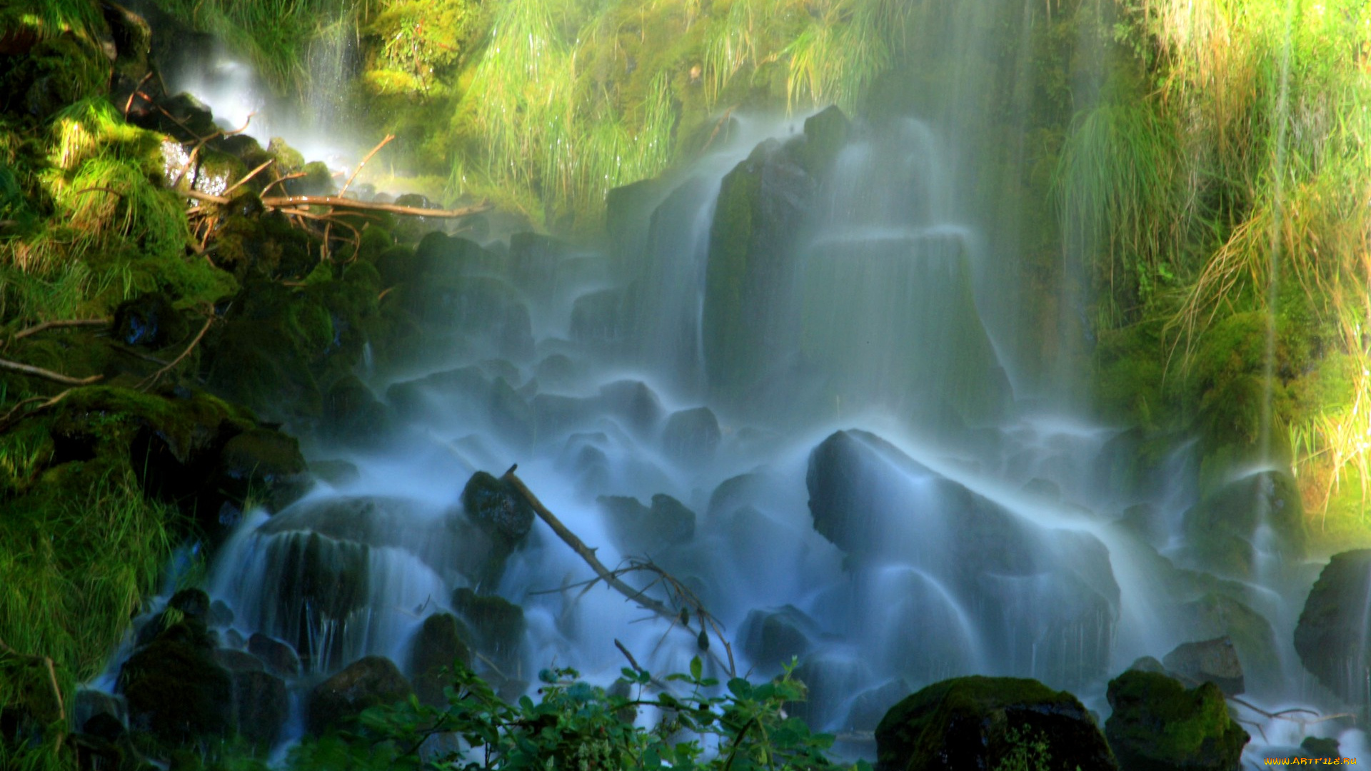 mossbrae, falls, природа, водопады, джунгли, водопад