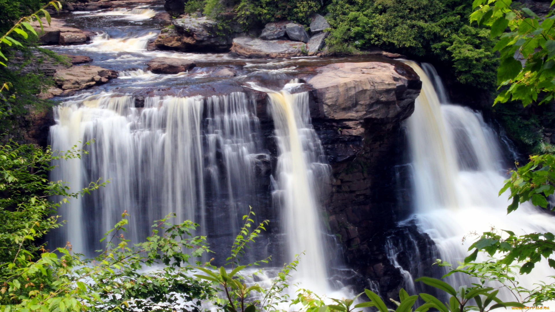 природа, водопады, usa, falls, state, park, blackwater