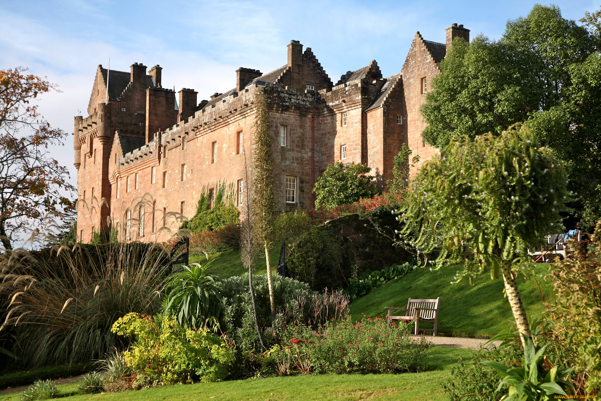 города, дворцы, замки, крепости, brodick, castle, scotland