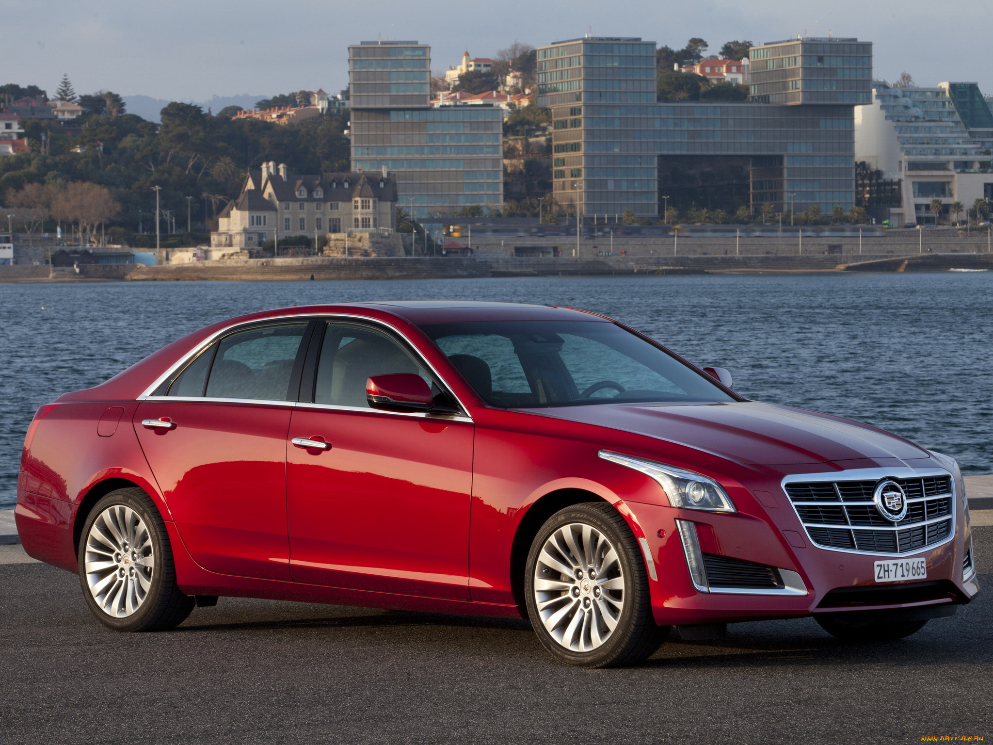 автомобили, cadillac, красный, 2014, eu-spec, cts