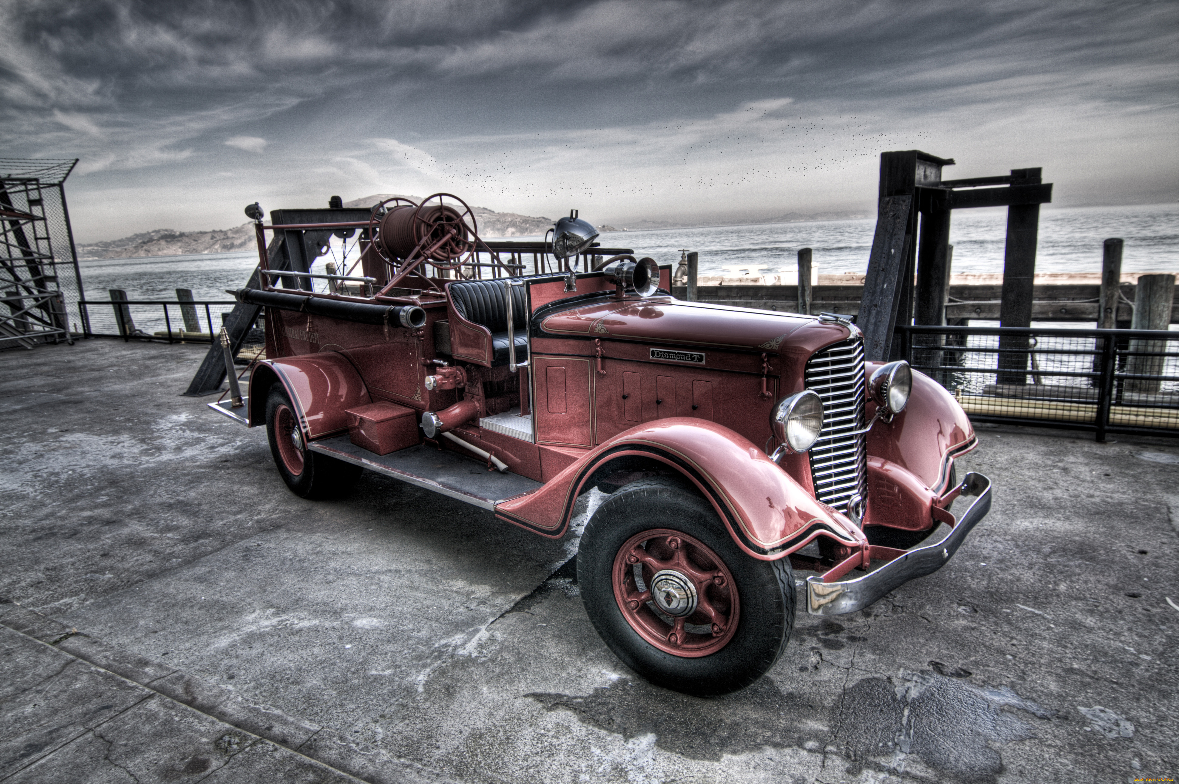 автомобили, пожарные, машины, truck, fire, hdr