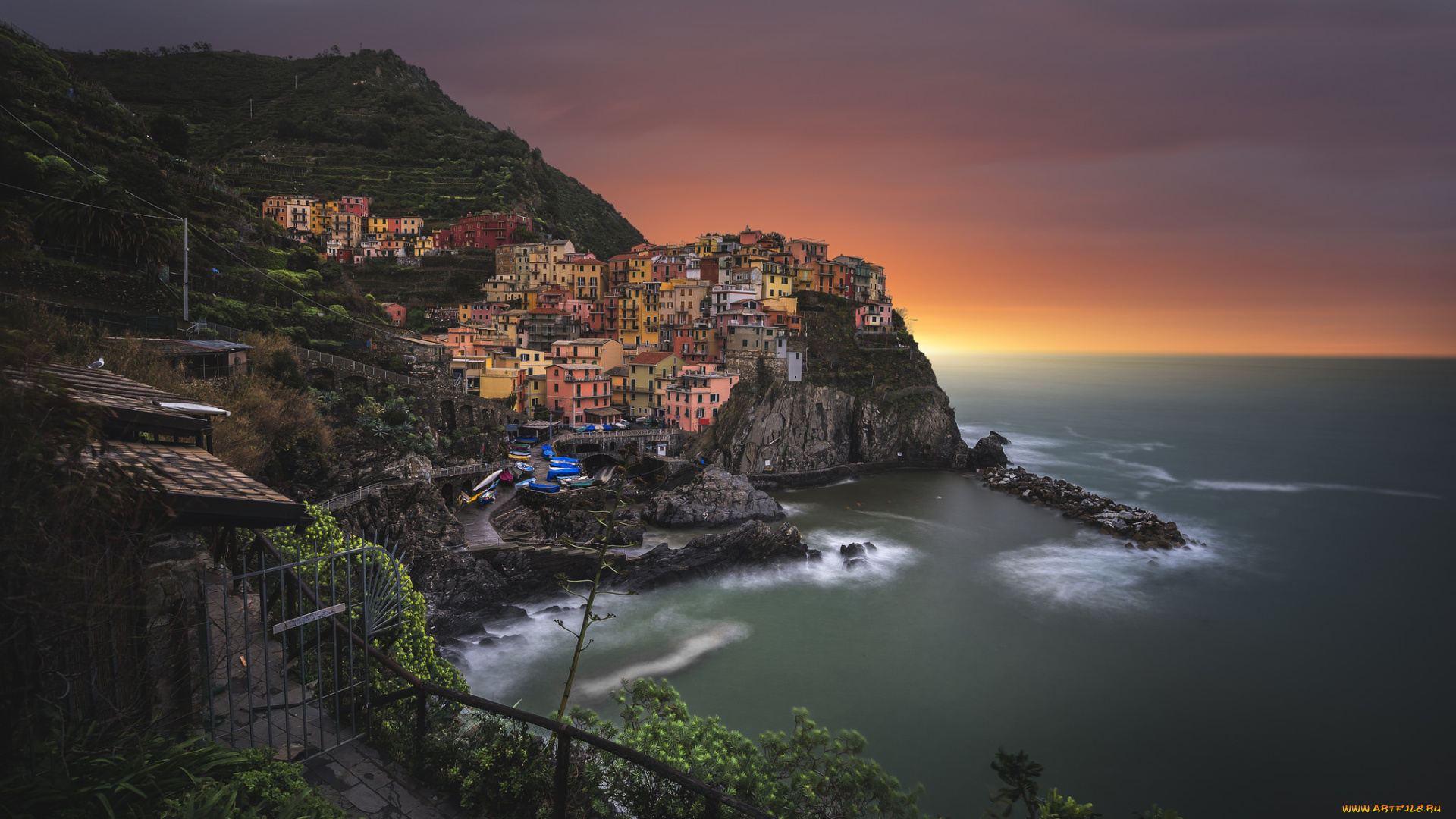 manarola, города, -, панорамы, побережье