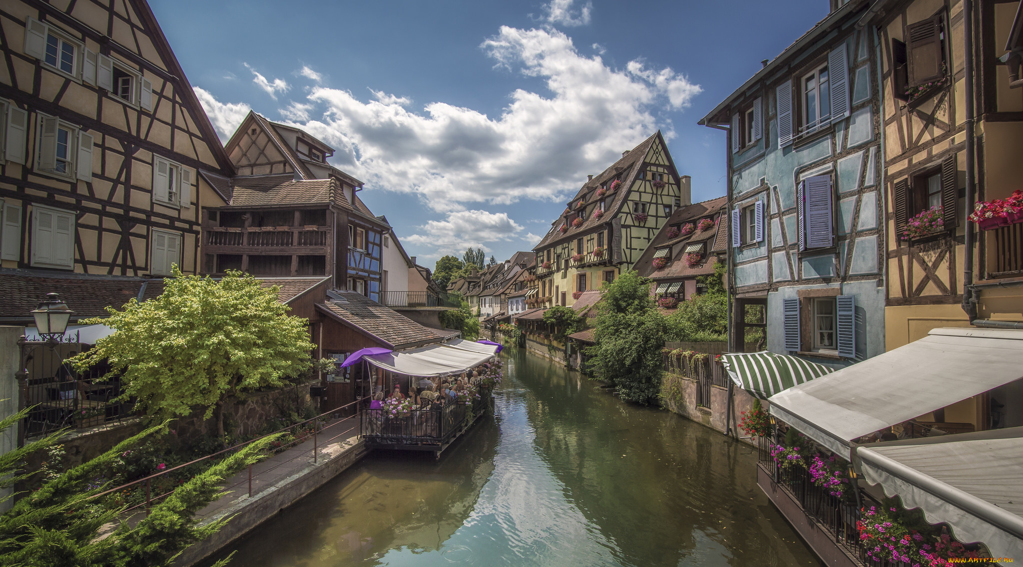 colmar, , france, города, -, здания, , дома, дома, канал