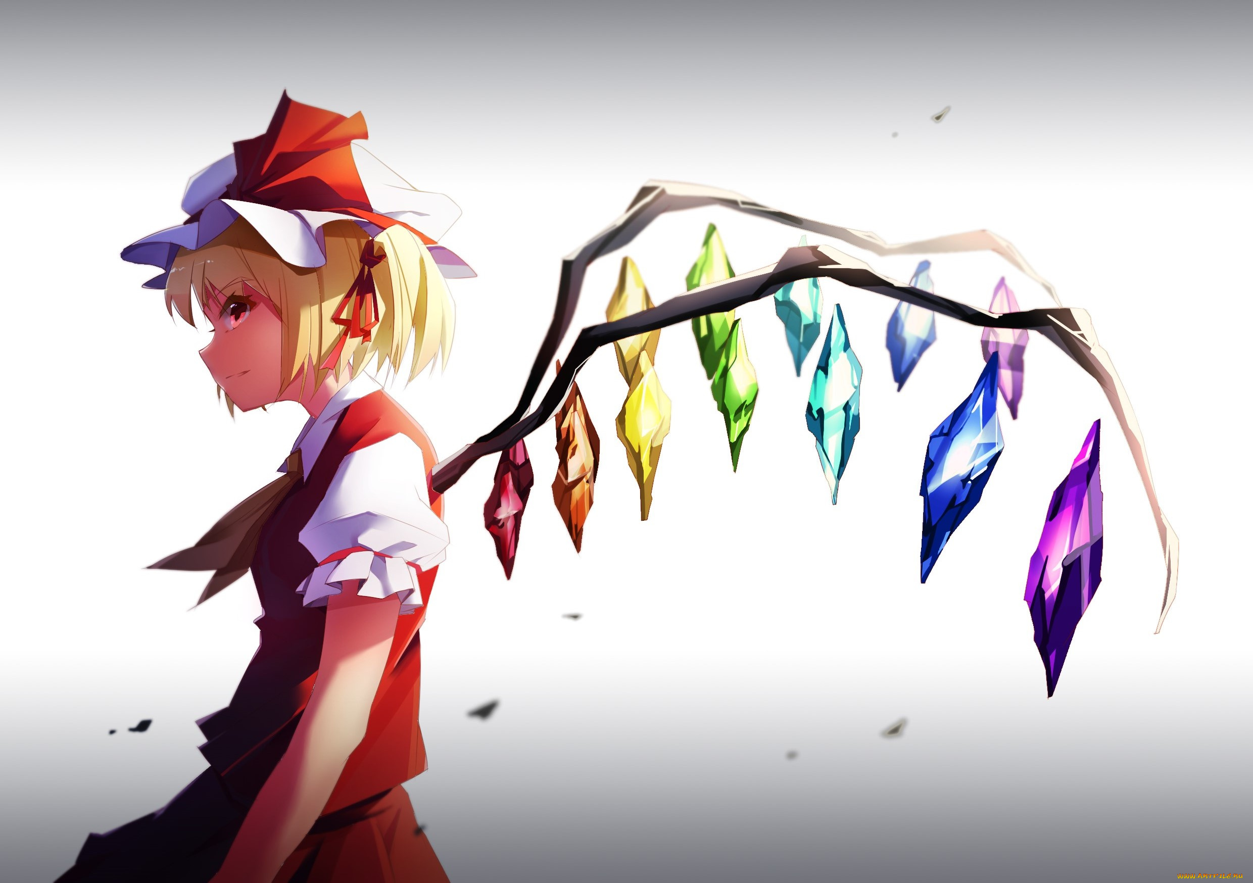 аниме, touhou, chen, bin, flandre, scarlet