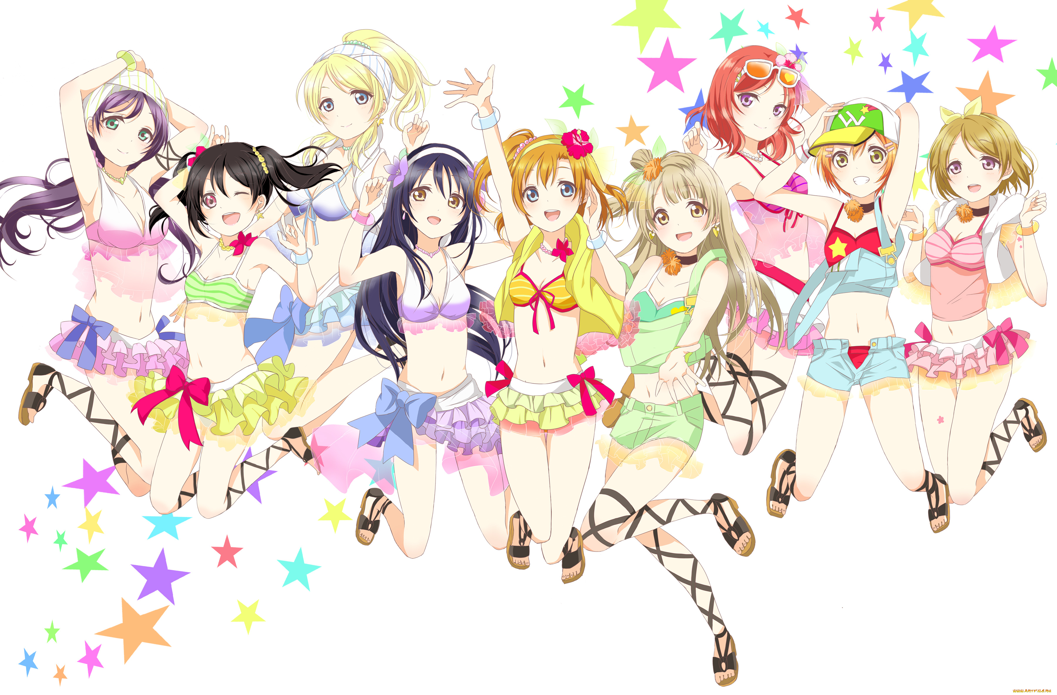 аниме, love, live, , school, idol, project, девушки