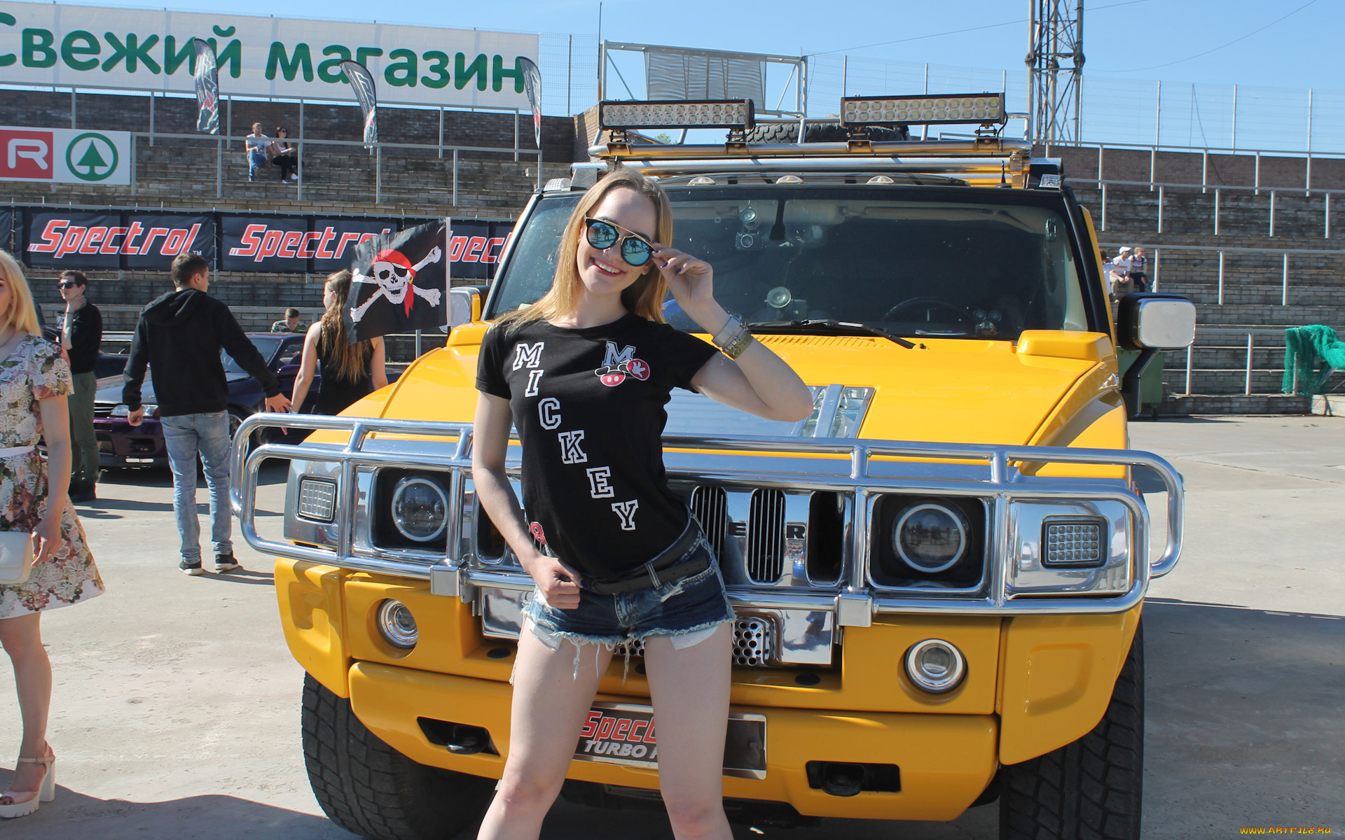 автомобили, -авто, с, девушками, hummer, h2