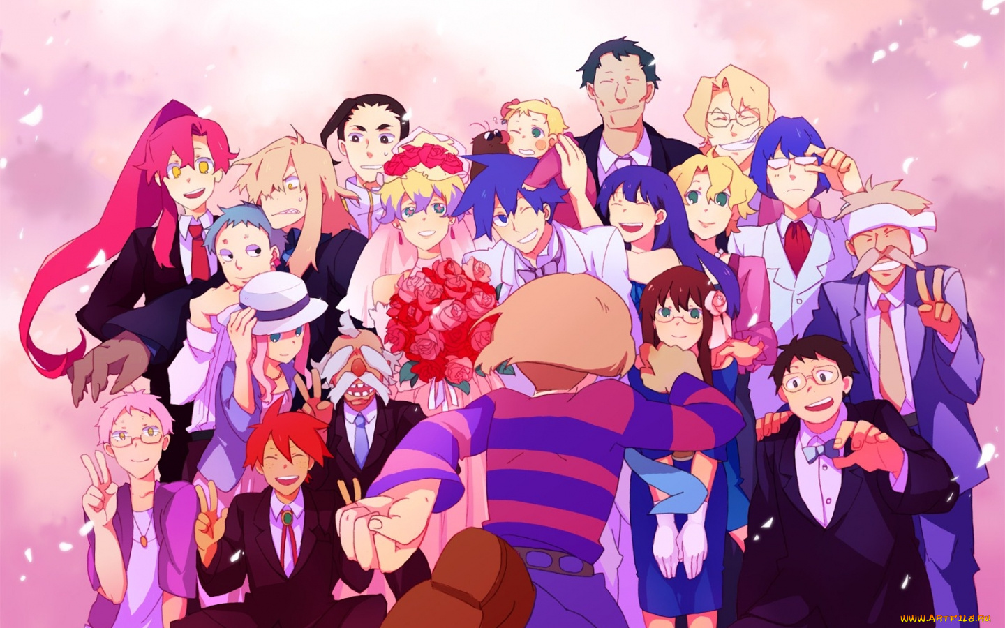 аниме, tengen, toppa, gurren, lagann, yoko, littner, simon, nia, teppelin, viral, kiyal, kinon, kiyoh