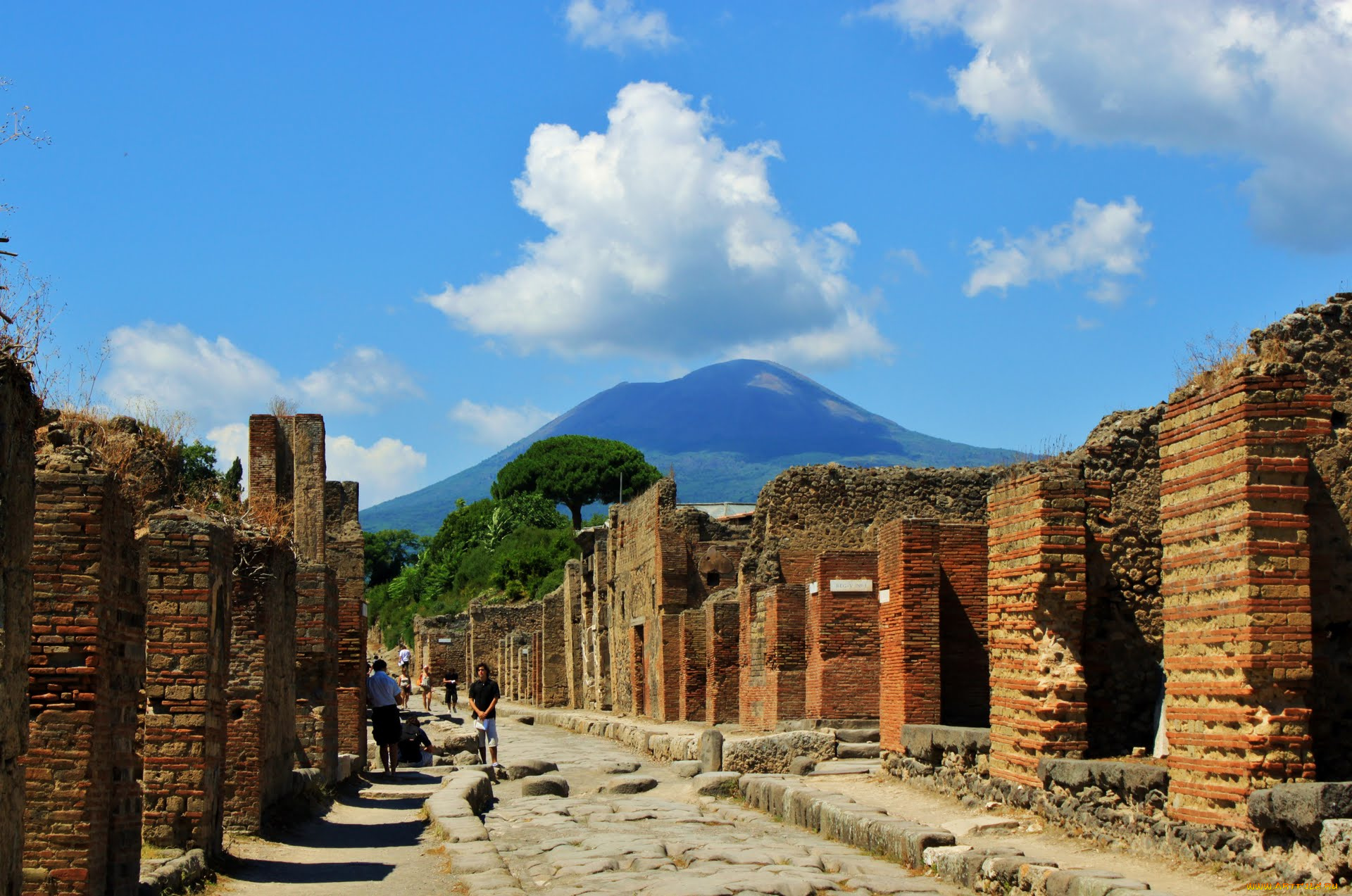 pompei, and, vesuvius, volcano, города, исторические, архитектурные, памятники, помпеи