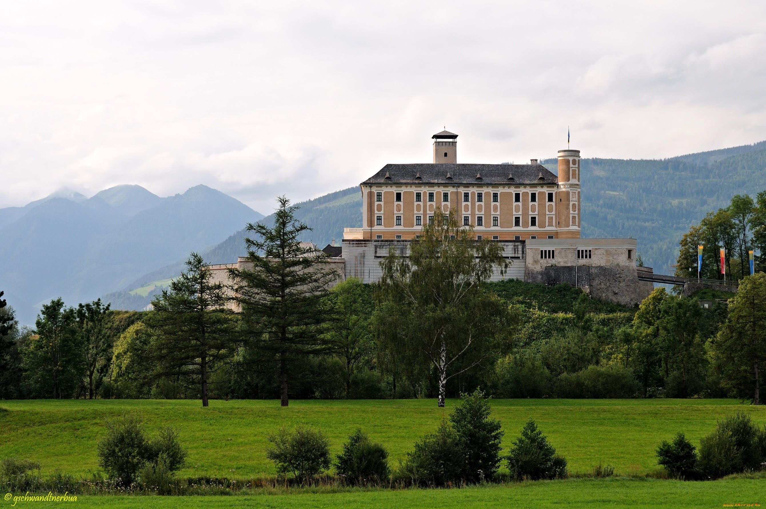 города, дворцы, замки, крепости, austria, trautenfels, castle