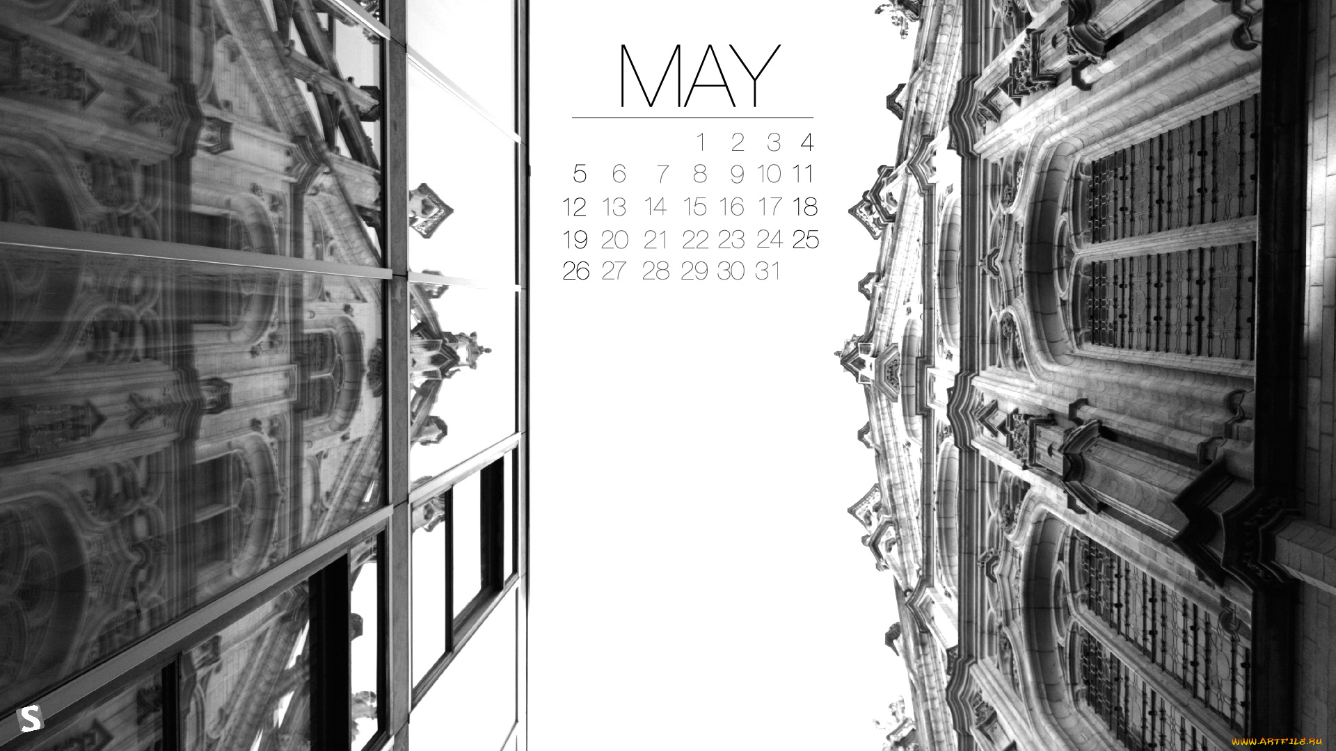 календари, города, здание, отражение