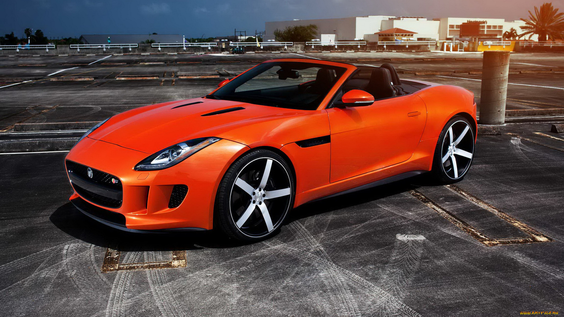 jaguar, автомобили, тюнинг, оранжевый