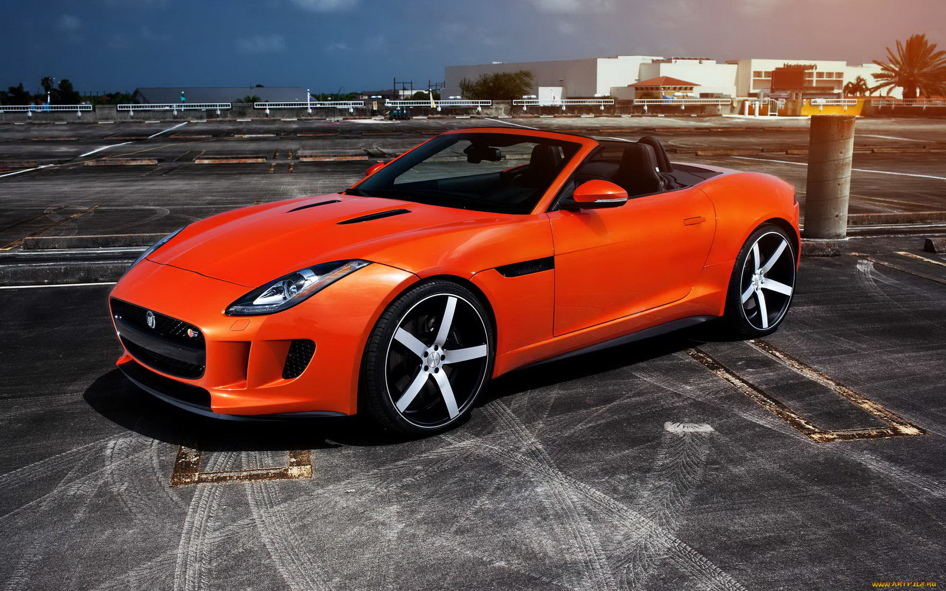 jaguar, автомобили, тюнинг, оранжевый