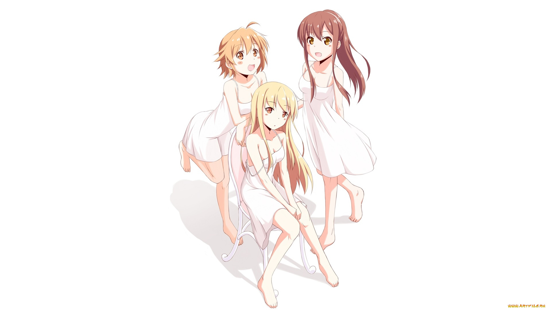 sakurasou, нет, pet, na, kanojo, аниме, sakurasou, no, pet, na, kanojo, девушки, фон, взгляд