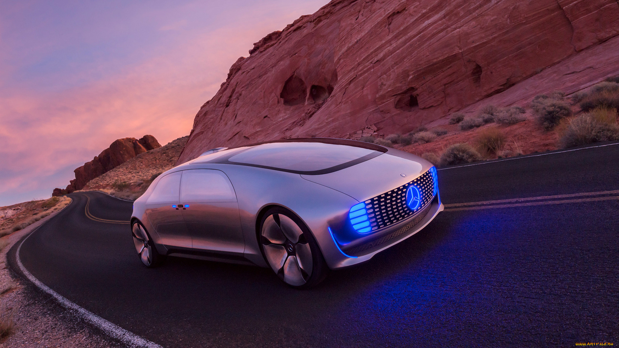 mercedes-benz, f015, concept, 2015, автомобили, mercedes-benz, f015, concept, 2015, трасса, горы