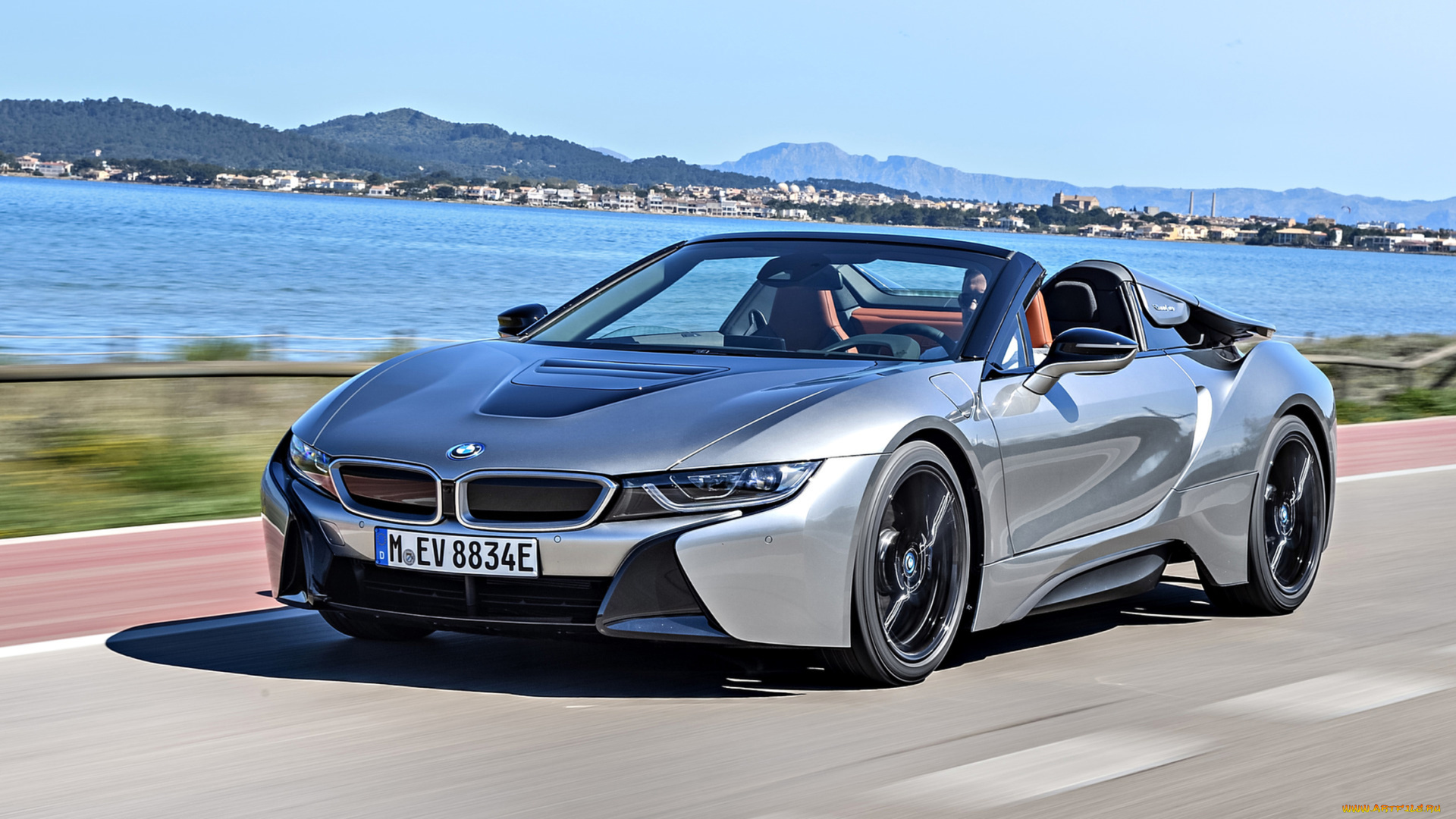 bmw, i8, roadster, 2019, автомобили, bmw, i8, серебряный, металлик, 2019, roadster