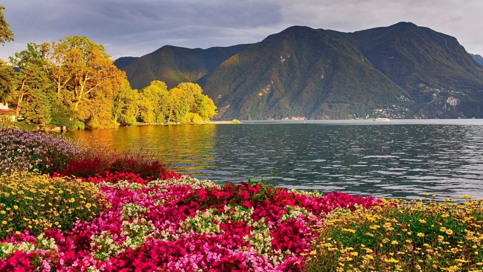 lake, lugano, switzerland, природа, пейзажи, lake, lugano