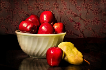Картинка еда фрукты +ягоды груши яблоки натюрморт
