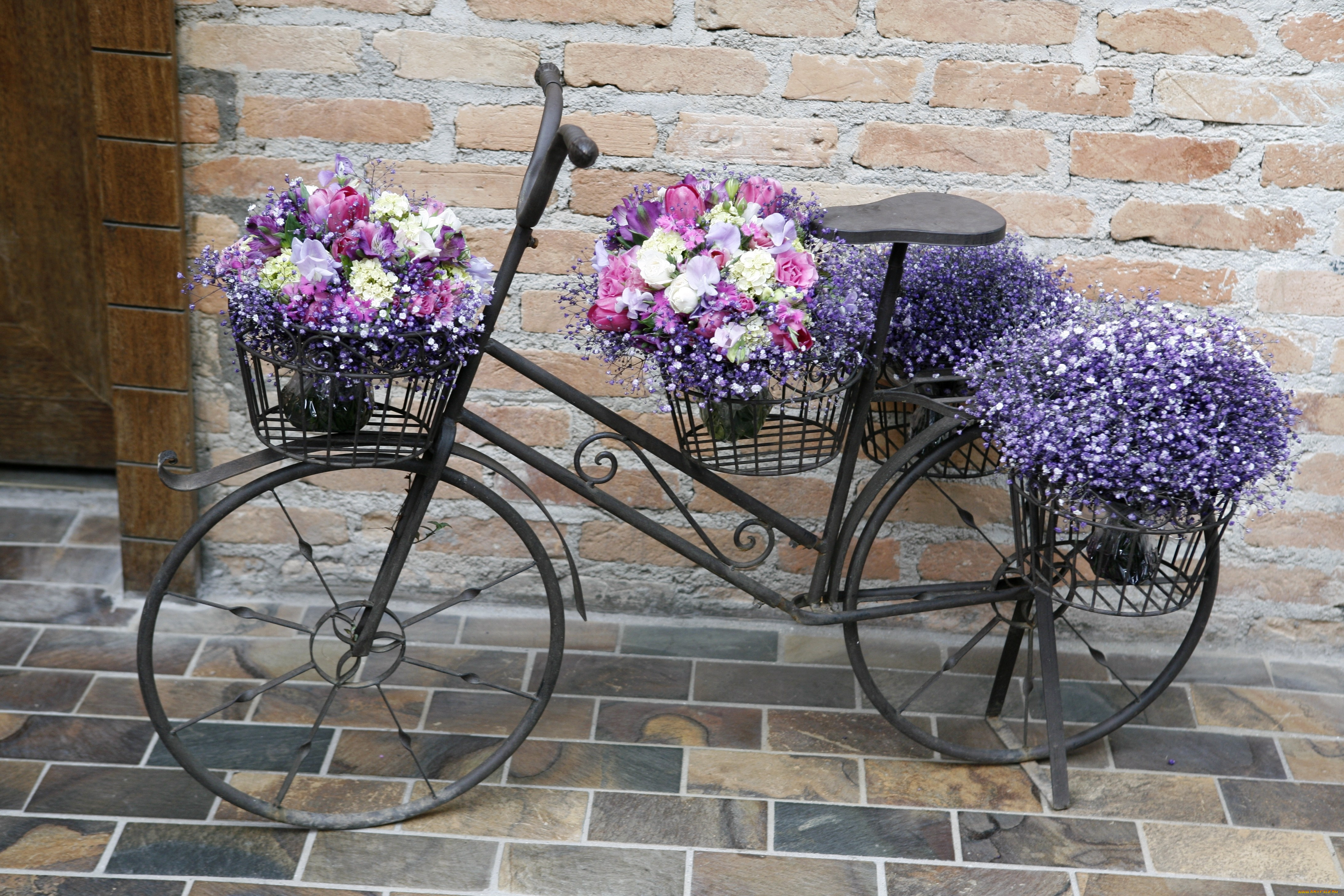 Декор цветы в велосипеде загрузить